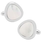 Organic Teardrop Mother of Pearl Cufflinks