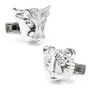Palladium Bear And Bull Heads Cufflinks