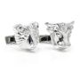 Palladium Bear And Bull Heads Cufflinks