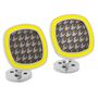Palladium Black and Yellow Hounds tooth Cufflinks