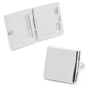 Palladium Engravable Locket Cufflinks