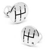 Palladium Gear Shifter and Steering Wheel Cufflinks