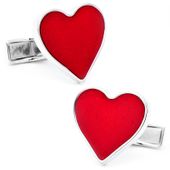 Palladium Heart Cufflinks
