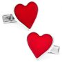 Palladium Heart Cufflinks