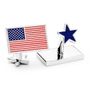 Palladium Usa Flag And Star Cufflinks