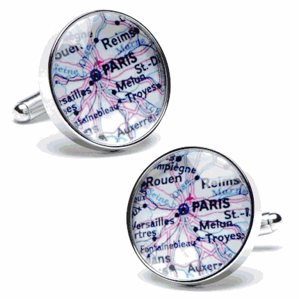 Paris Map Cufflinks