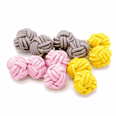 Pastel Silk Knot Cufflinks