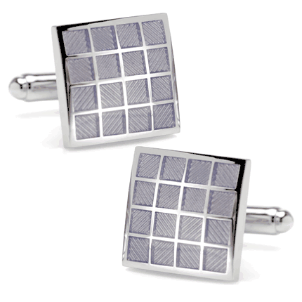 Periwinkle Checker Square Cufflinks