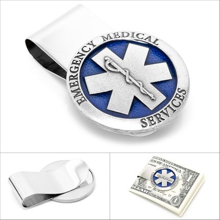 Pewter Emergency Medical Services (E.M.S) Money Clip