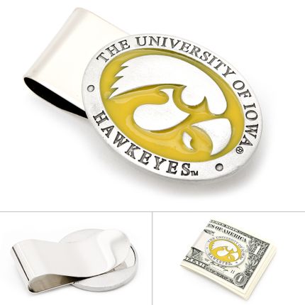 Pewter Iowa Hawkeyes Money Clip