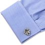 Pewter Lucky Four Leaf Clover Cufflinks