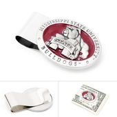 Pewter Mississippi State Bulldog and M Money Clip