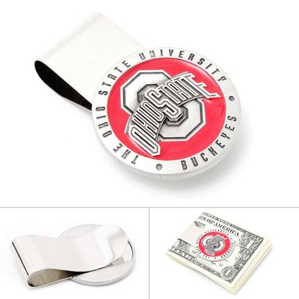Pewter Ohio State University Buckeyes Money Clip