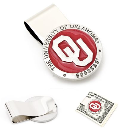 Pewter OU Sooners Money Clip