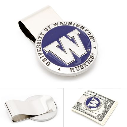 Pewter University of Washington Huskies Money Clip