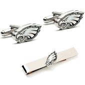 Philadelphia Eagles Cufflinks And Tie Bar Gift Set