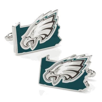 Philadelphia Eagles State Shaped Cufflinks