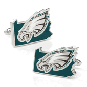 Philadelphia Eagles State Shaped Cufflinks