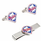 Philadelphia Phillies Cufflinks And Tie Bar Gift Set