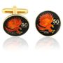 Phillipines Small Eagle Coin Cuff Links