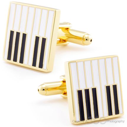 Piano in Golden Melody Cufflinks
