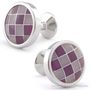 Pink Check Plaid Cufflinks