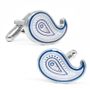 Pink Dot Paisley Cufflinks