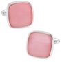 Pink Fiber Optic Cushion Cufflinks