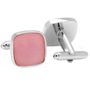 Pink Fiber Optic Cushion Cufflinks