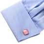 Pink Fiber Optic Cushion Cufflinks
