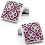 Pink Flower Edge Cufflinks