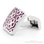 Pink Flower Edge Cufflinks