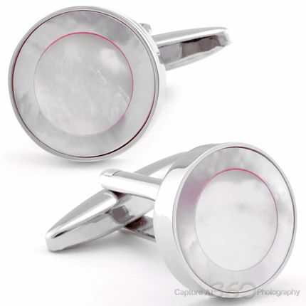 Pink Hued Pearl Cufflinks