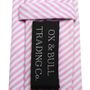 Pink Striped Cotton Skinny Tie