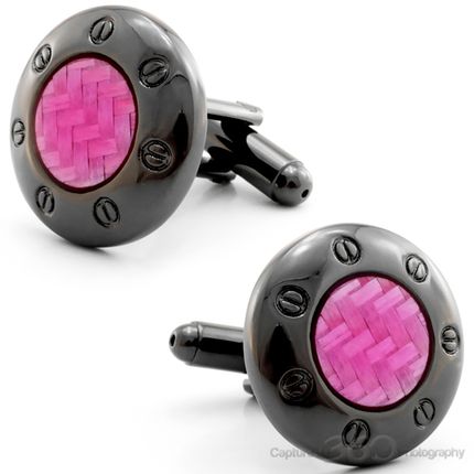 Pink Techno Cufflinks