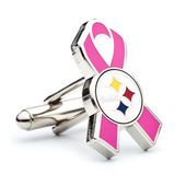 Pittsburgh Steelers Breast Cancer Awareness Cufflinks