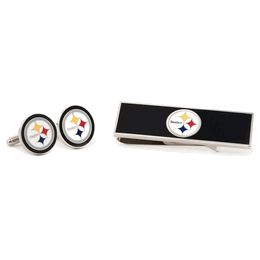 Pittsburgh Steelers Cufflinks And Money Clip Gift Set