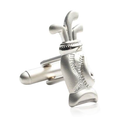 Plated Golf Bag Cufflinks