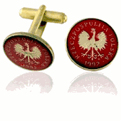 Poland Eagle Coin Cuff Links