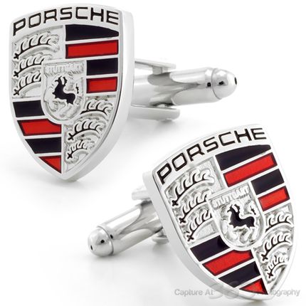 Porsche Logo Exotic Car Cufflinks