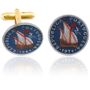 Portugal Ship Coin Cuff Links
