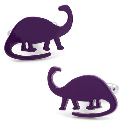Purple Brachiosaurus Cufflinks