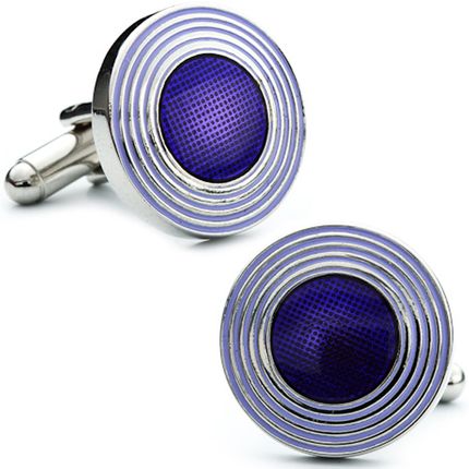 Purple Concentric Circles Cufflinks