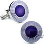 Purple Concentric Circles Cufflinks