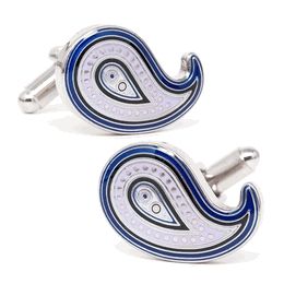 Purple Dot Paisley Cufflinks