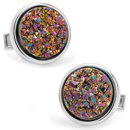 Purple Druzy Cufflinks