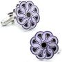 Purple Linked Circles Cufflinks
