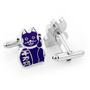 Purple Lucky Cat Cufflinks
