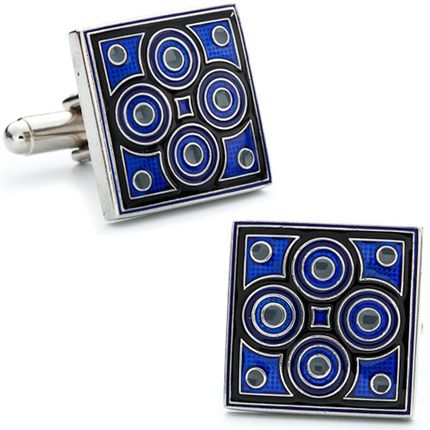 Purple Quad Circles Cufflinks