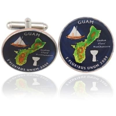 Quam Quarter Coin Cuff Links